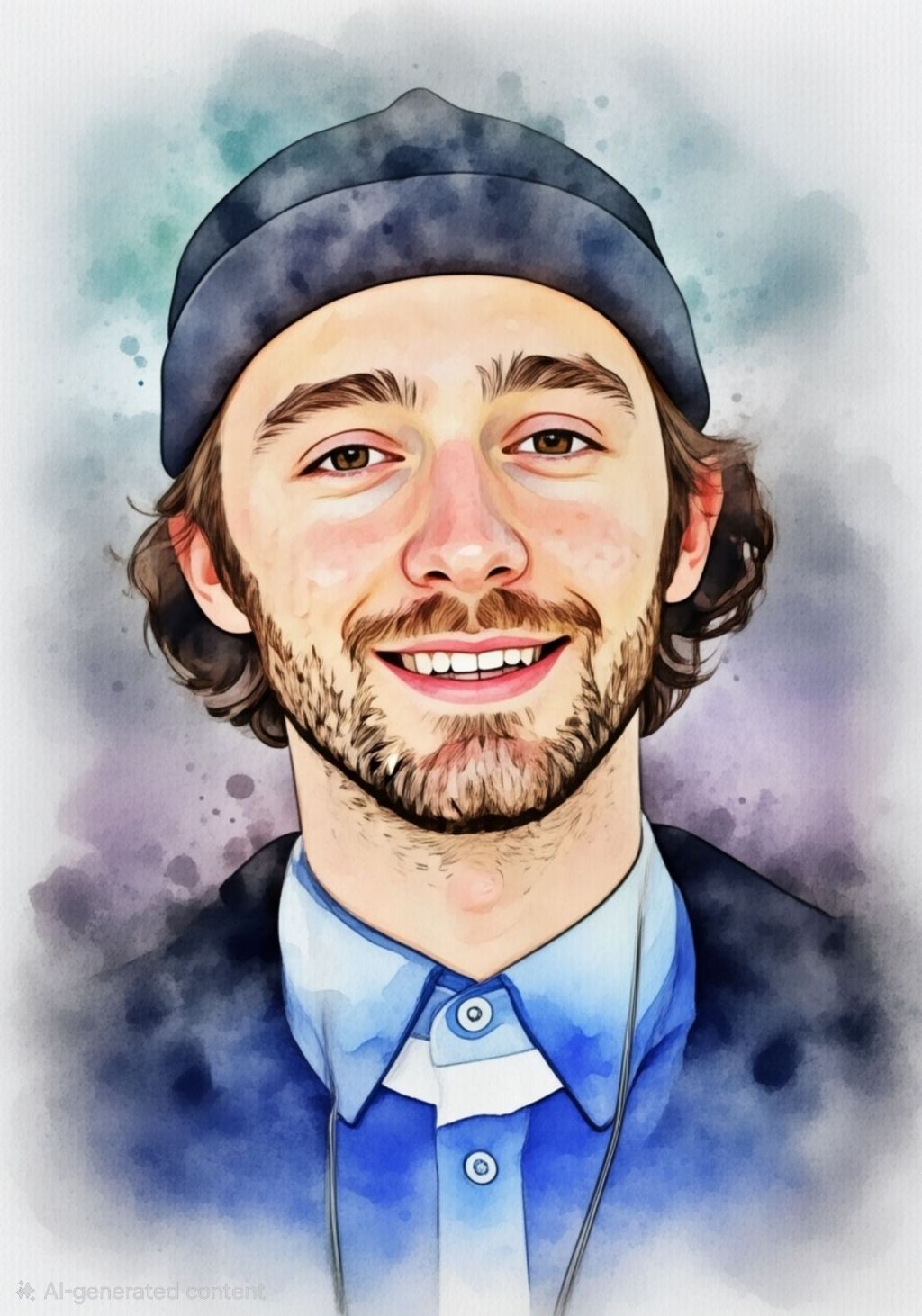 Teacher Zubeyir Yurtkuran smiling confidently, representing the concept of self-contentment and watering your own grass.